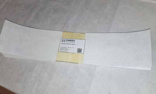 Inserție pretăiată pentru brodat șepci – Cotton Soft 80g, 45x10cm (pachet 25 buc.)